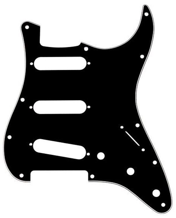 Pickguard to suit Strat Black 3 ply