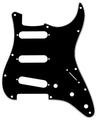 Pickguard to suit Strat Black 3 ply