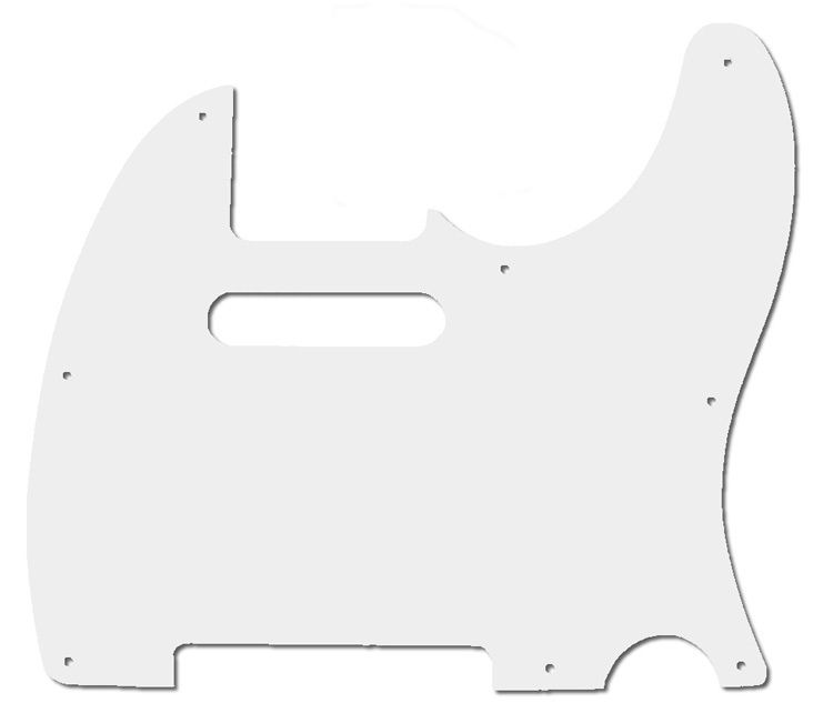 Tele Style Pickguard WHite 3 Ply
