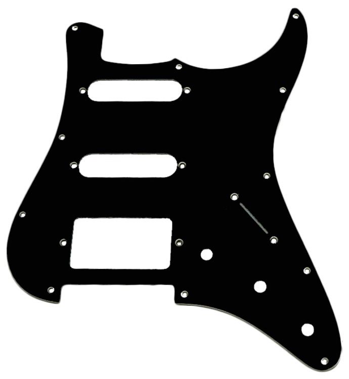 Strat Style Pickguard2SC/1HB Black