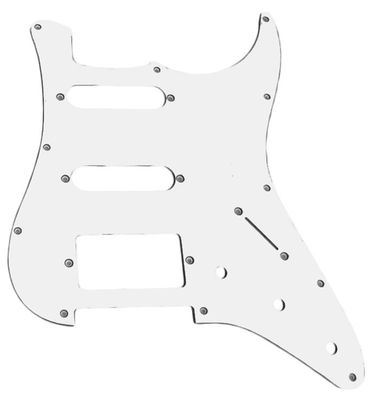 Strat Syle Pickguard 2SC/1HB White