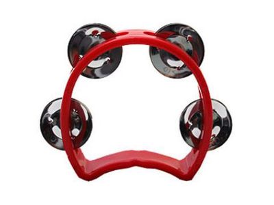 Kids Tambourine Half Moon 4 jingles