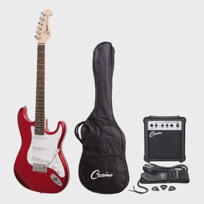 Casino ST Style Electric Guitar &amp; 10w Amp Pack / Candy Apple Red