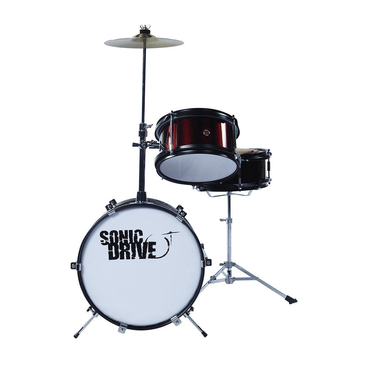 Sonic Drive 3pc Junior Drum Kit Wine Red