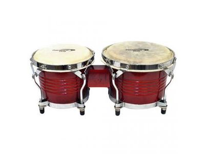 Percussion Plus Deluxe Bongos Red 7.5-8.5
