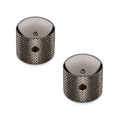 Schaller Guitar Dome Knurled Knobs (Set Of 2) Ruthenium-15020600