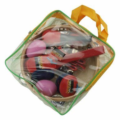 Drumfire 6 Piece Hand Percussion Set with Carry Bag