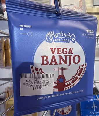 Martin 5 Strings Banjo Med 12-23