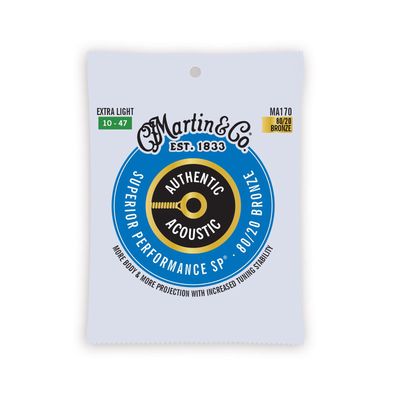 Martin SP 80/20 Acoustic Guitar Strings Extra Light 10/47