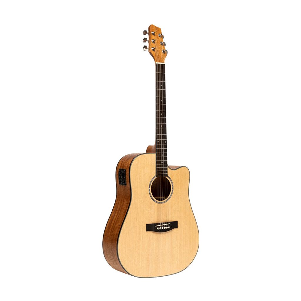 Stagg Dreadnought Acoustic Guitar C/Way Pickup Spruce