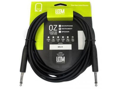 Leem Instrument Cable Heatshrinked 10ft