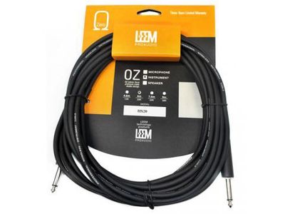Leem Instrument Cable Heatshrinked 20ft