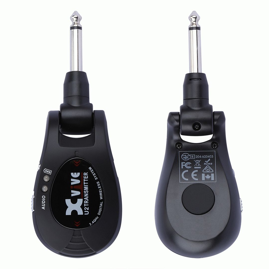 Xvive U2 Guitar Wireless System 2.4Ghz, Colour: Black