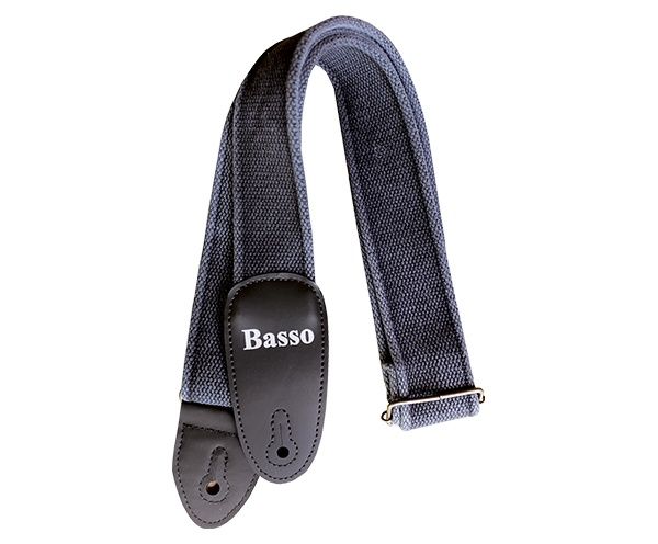 Basso Guitar Strap Cotton, Style: Black