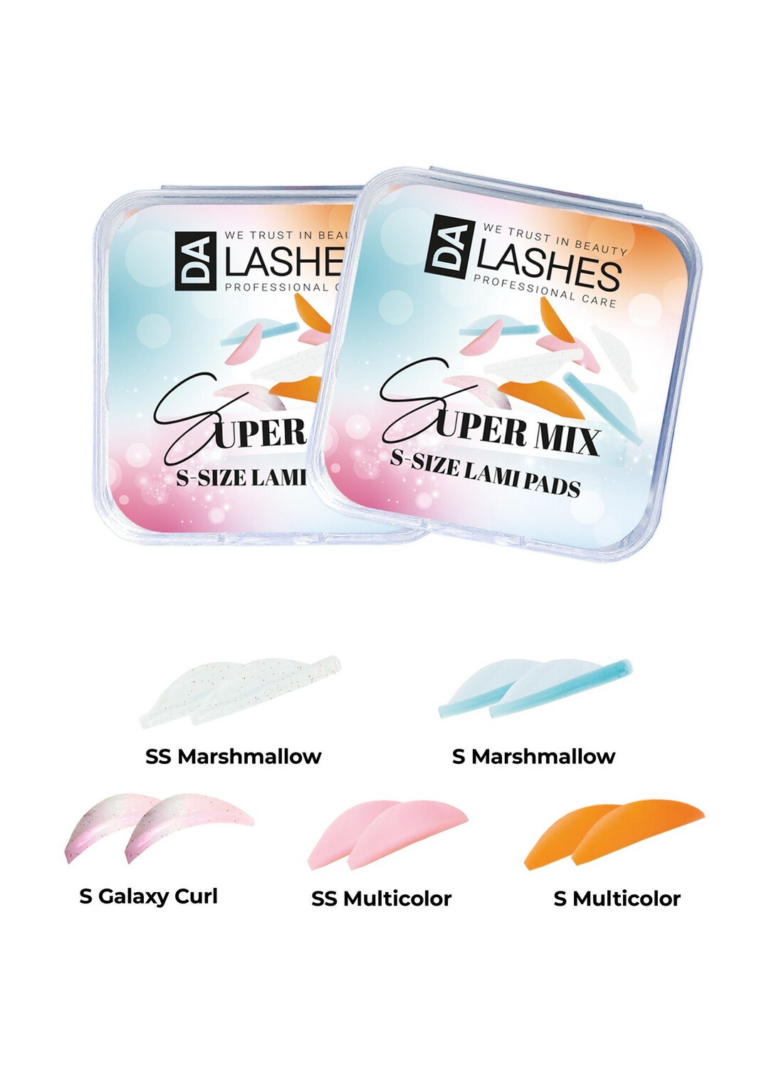 Pads SUPER S-MIX (Set für die Arbeit mit kurzen Wimpern)