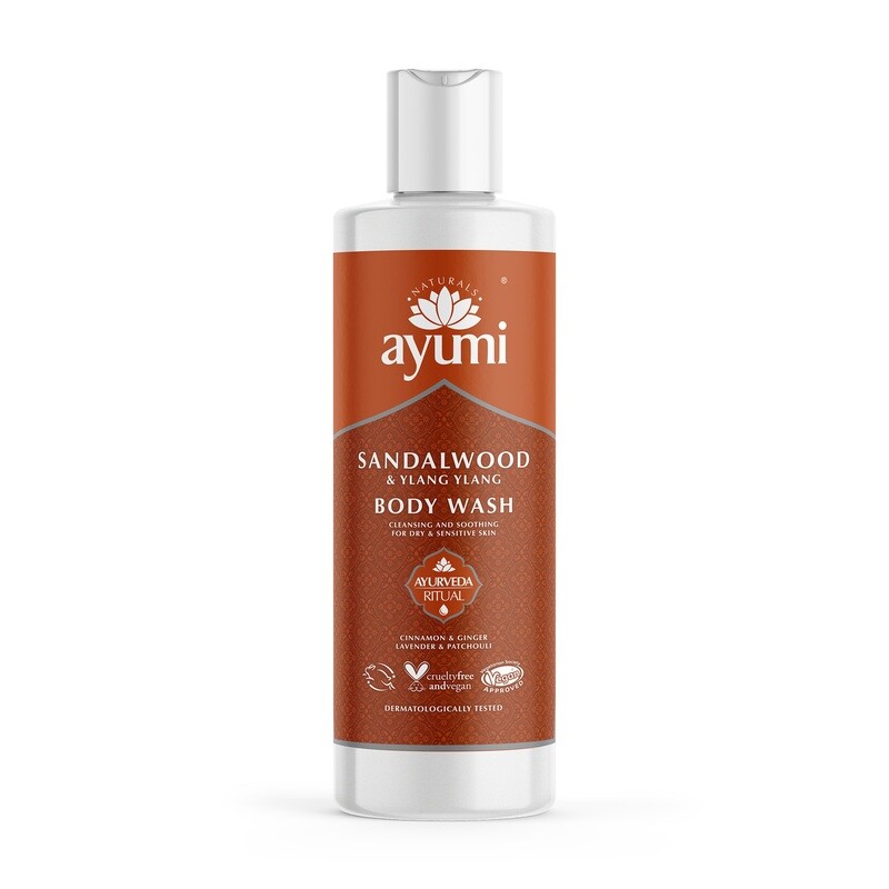 AYUMI gel za umivanje telesa SANDALOVINA &amp; YLANG YLANG &amp; PAČULI 250 ml