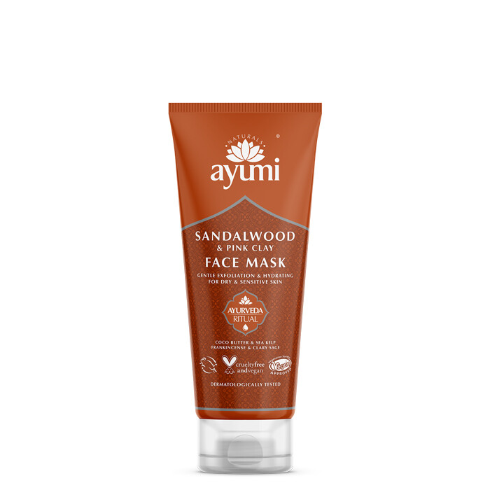 AYUMI maska za obraz SANDALOVINA &amp; KAOLIN (ROZA GLINA) 100 ml