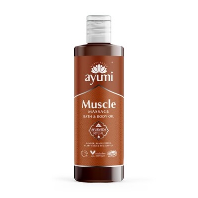 AYUMI masažno olje ali olje za kopel &amp; telo MUSCLE/ 250 ml