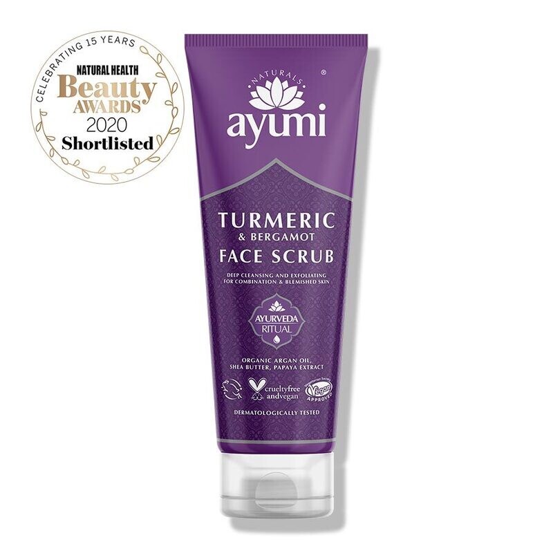 AYUMI piling za obraz KURKUMA &amp; BERGAMOTKA 125 ml