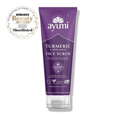 AYUMI piling za obraz KURKUMA &amp; BERGAMOTKA 125 ml
