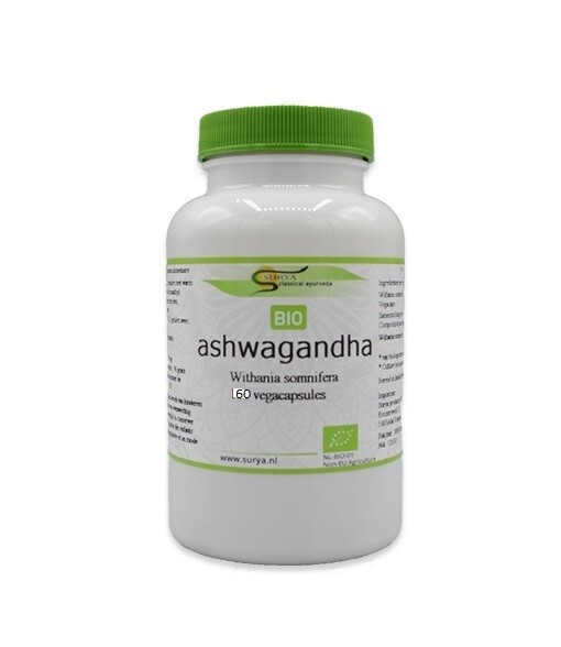 SURYA ašvagandha (ašvaganda) VEGE kapsule plus BIO/ 500 mg/ 60