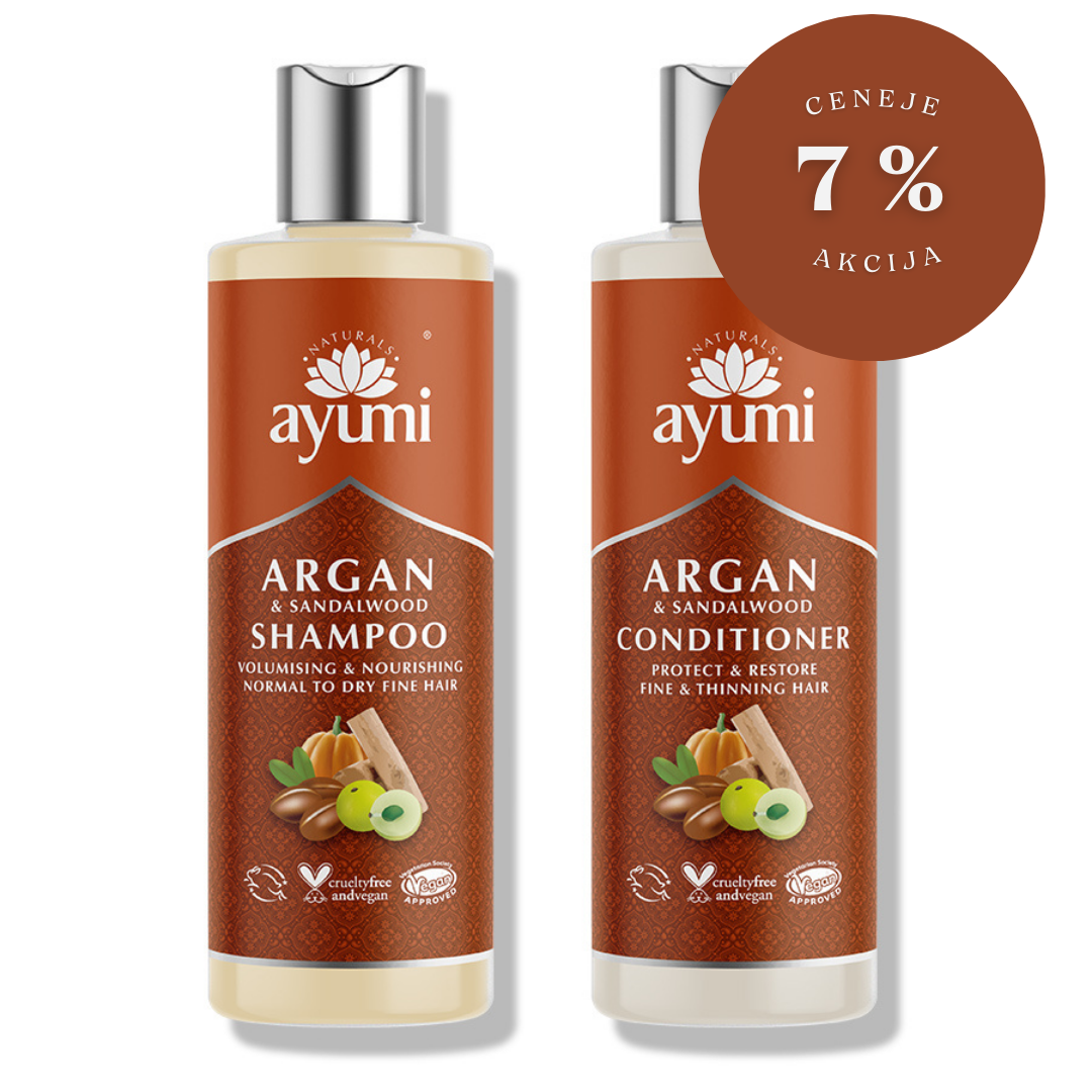 🌼 SET/ AYUMI šampon + balzam ARGAN & SANDALOVINA