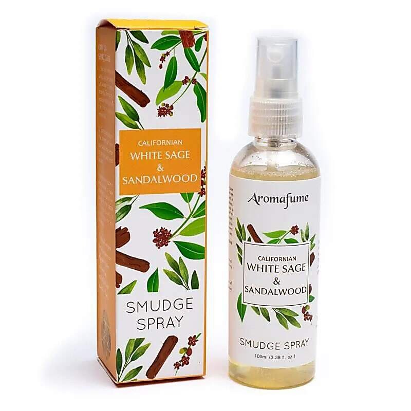 AROMAFUME Natural smudge pršilo za prostor BELI ŽAJBELJ &amp; SANDALOVINA 100 ml