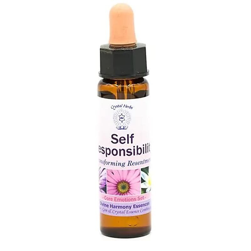 CRYSTAL HERBS &quot;Zase sem odgovoren sam/a&quot; - Cvetno-kristalna esenca za vzpostavljanje ravnovesja na čustveni, mentalni ter energijski ravni/ 10 ml