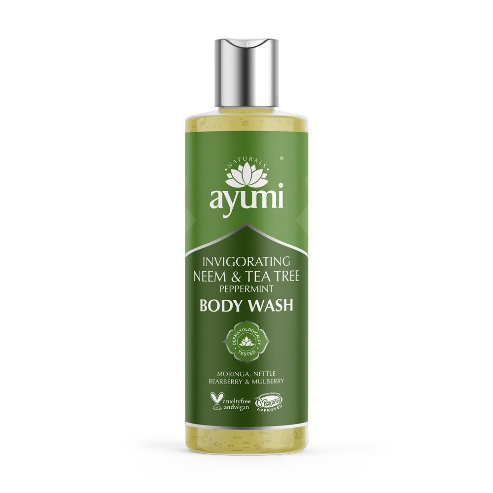 AYUMI gel za umivanje telesa NIM &amp; ČAJEVEC &amp; MORINGA 250 ml