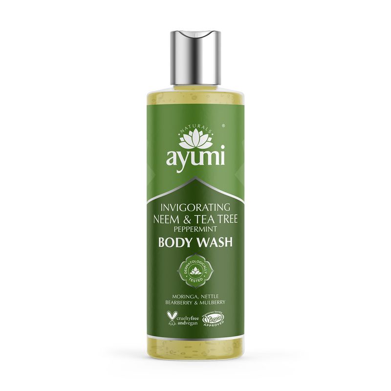 AYUMI gel za umivanje telesa NIM &amp; ČAJEVEC &amp; MORINGA 250 ml