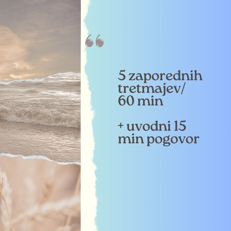 5 zaporednih tretmajev po 60 min