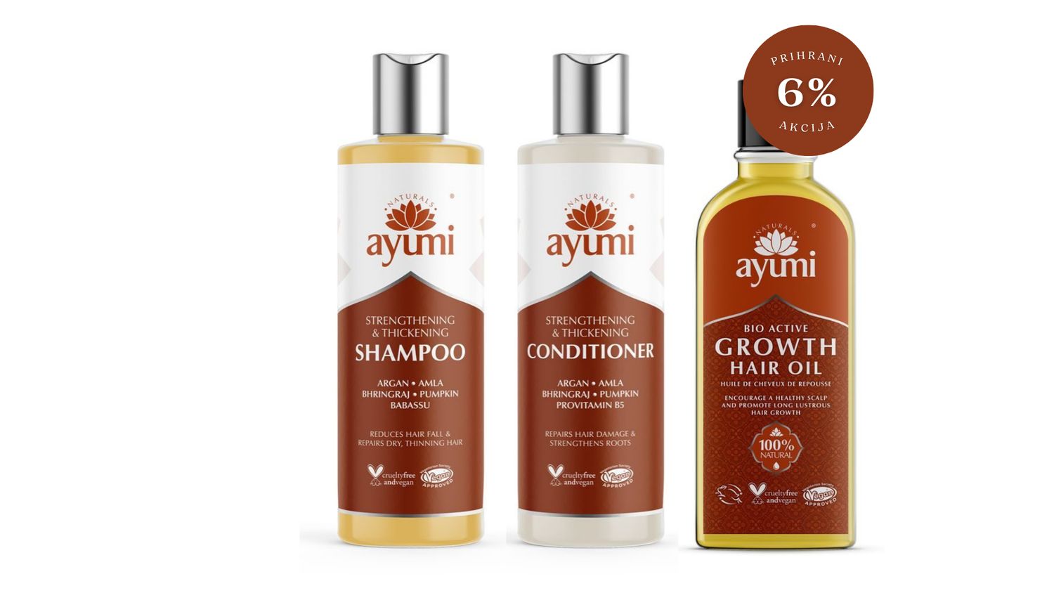 🌼 SET/ trio za močnejše in gostejše lase &quot;ORANŽNA LINIJA&quot;