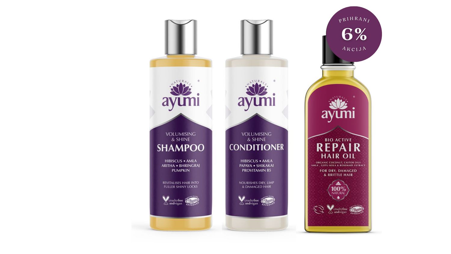 🌺 SET/ trio za večji volumen in sijaj &quot;VIJOLIČNA LINIJA&quot;
