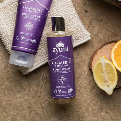 AYUMI gel za umivanje telesa KURKUMA &amp; ARGANOVO OLJE  &amp; CITRUSI 250 ml