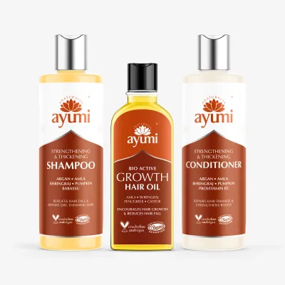 🌼 SET/ trio za močnejše in gostejše lase (za rast las) "ORANŽNA LINIJA"