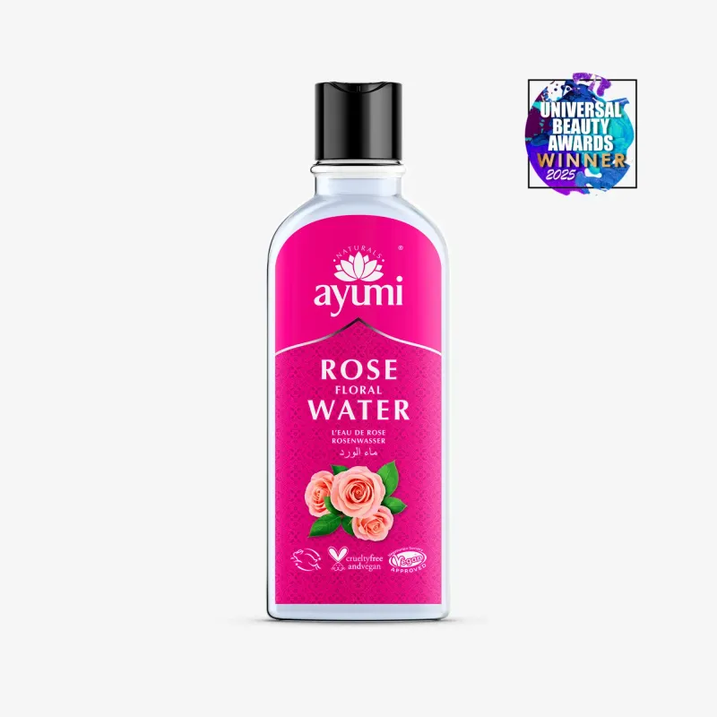 AYUMI rožna vodica/ Hidrolat damaščanske vrtnice, 100 % natural/ 150 ml