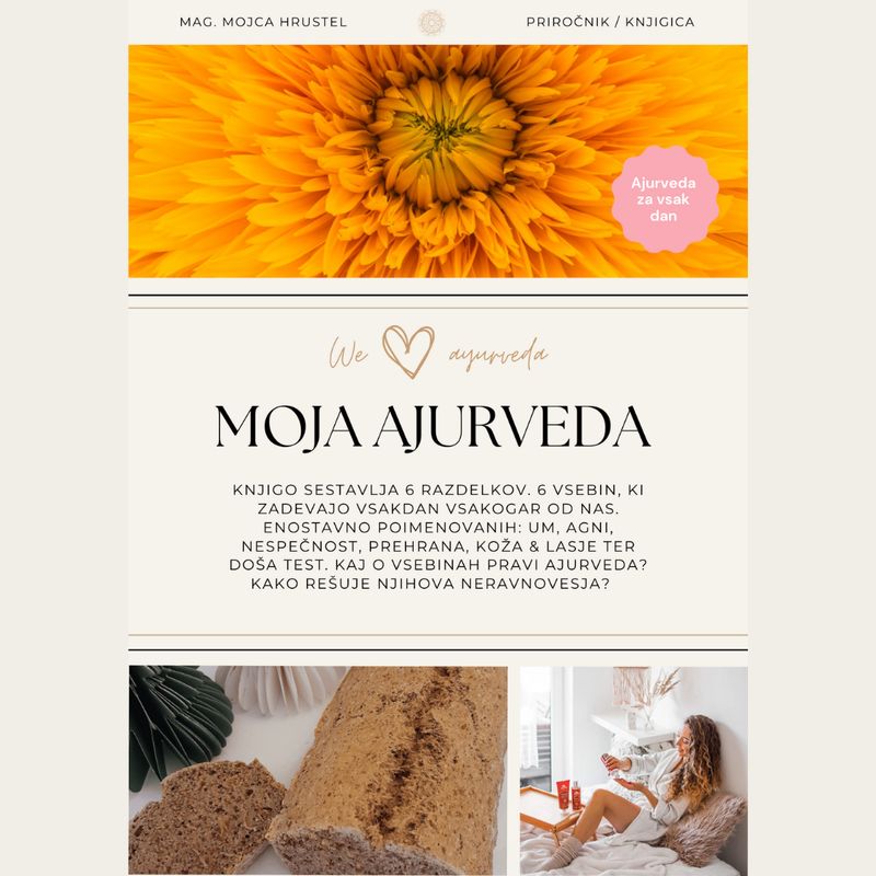 Priročnik/ knjigica Moja ajurveda/ e-oblika/ 171 e- strani