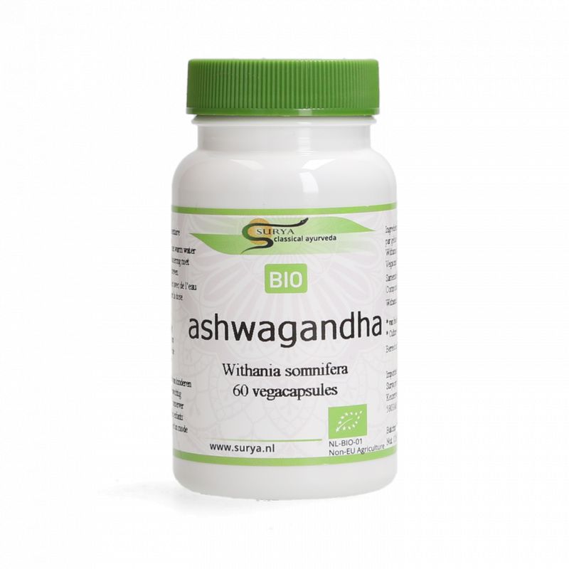 SURYA ašvagandha (ašvaganda) VEGE kapsule plus BIO/ 500 mg/ 60