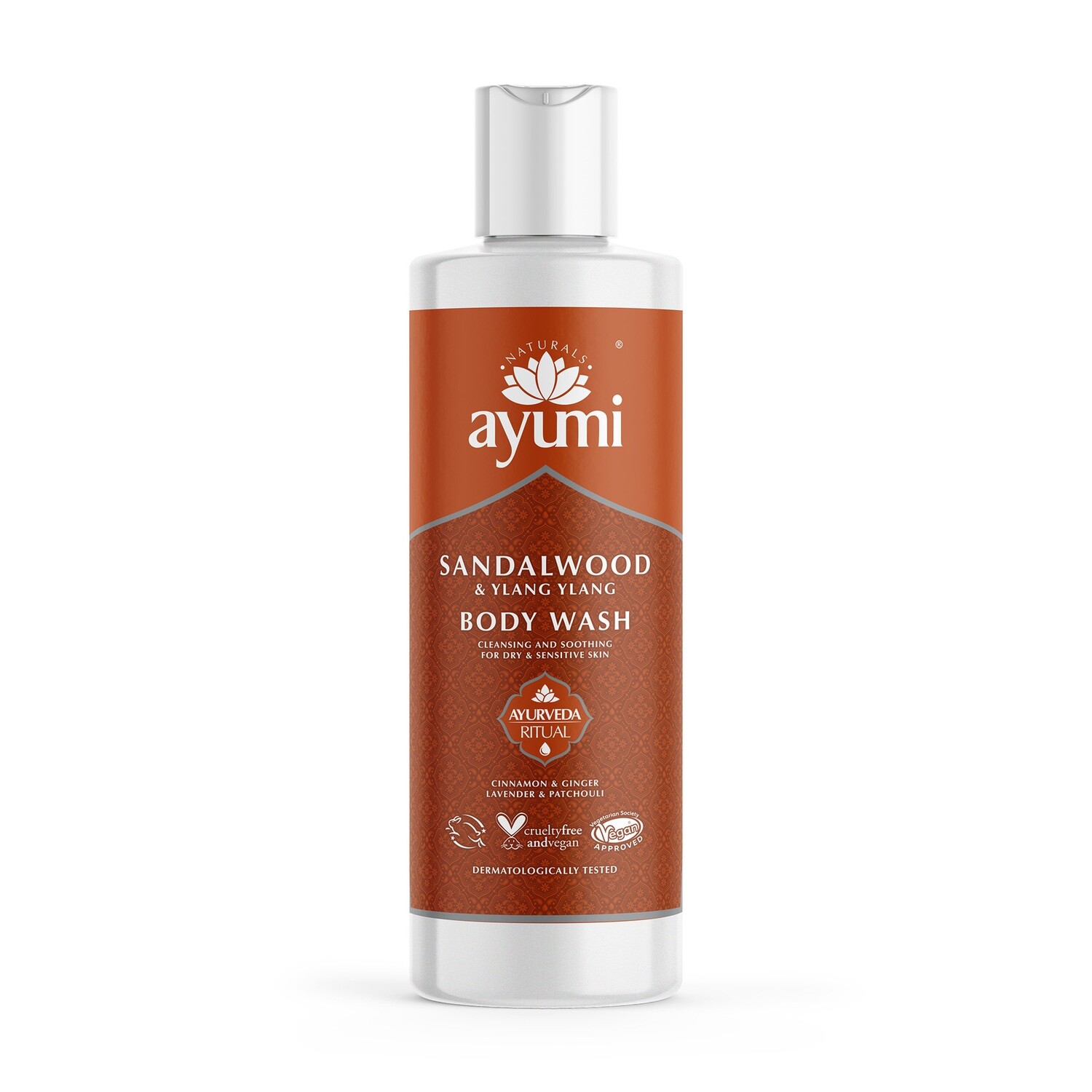 AYUMI gel za umivanje telesa SANDALOVINA &amp; YLANG YLANG &amp; PAČULI 250 ml