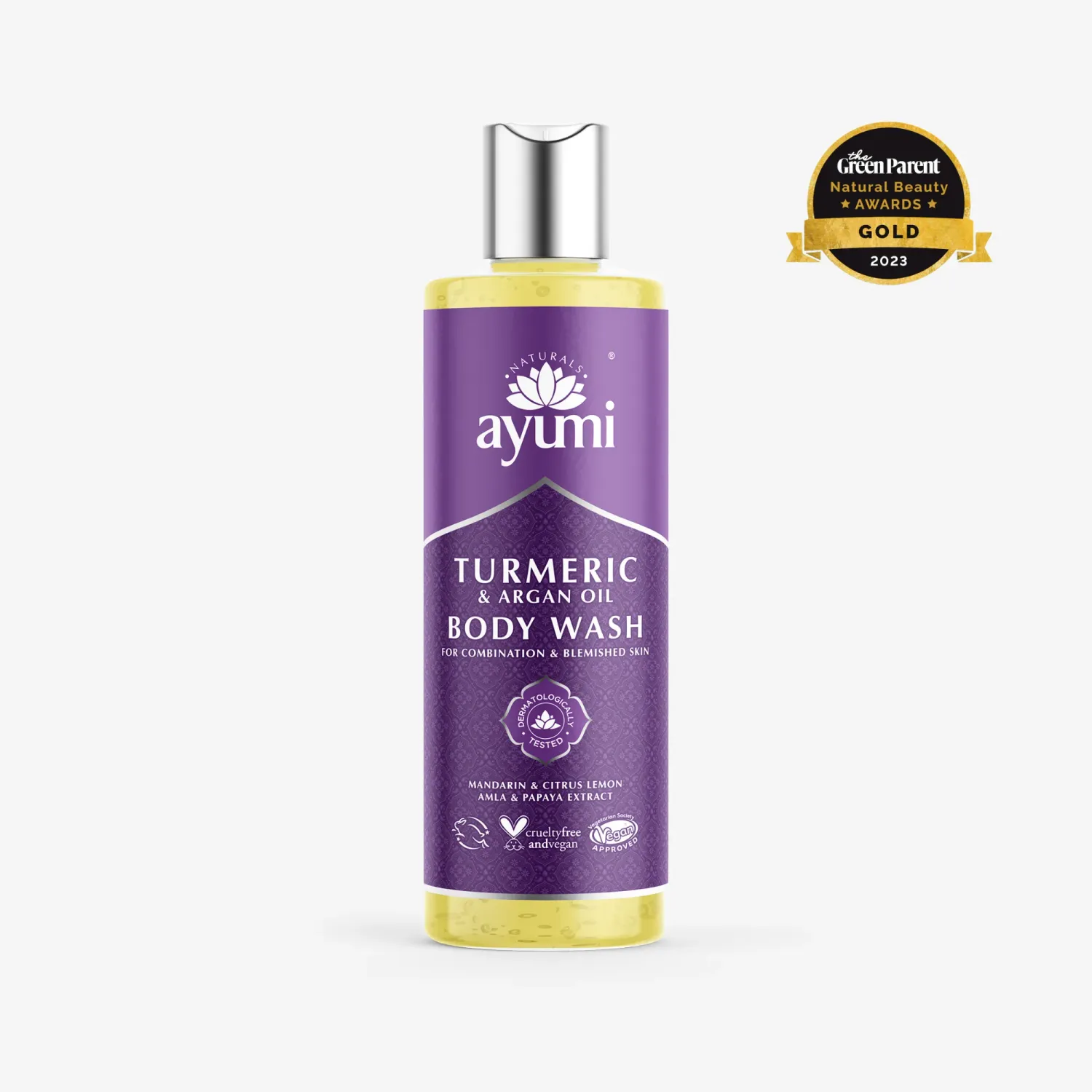 AYUMI gel za umivanje telesa KURKUMA &amp; ARGANOVO OLJE  &amp; CITRUSI 250 ml