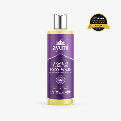 AYUMI gel za umivanje telesa KURKUMA &amp; ARGANOVO OLJE  &amp; CITRUSI 250 ml