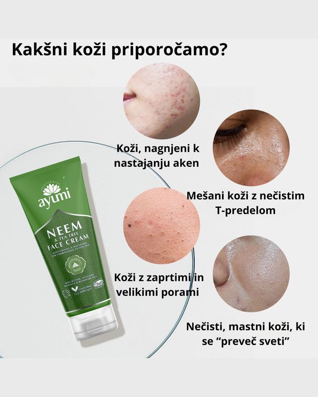 AYUMI krema za obraz NIM &amp; ČAJEVEC 100 ml