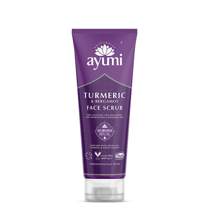AYUMI piling za obraz KURKUMA &amp; BERGAMOTKA 125 ml