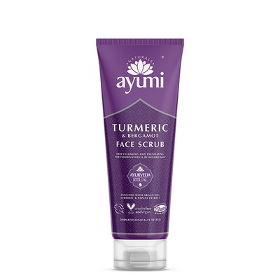 AYUMI piling za obraz KURKUMA &amp; BERGAMOTKA 125 ml