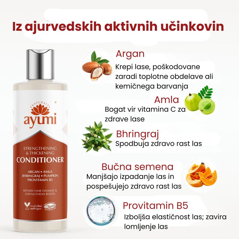 AYUMI Naturals  balzam za lase I Za rast in krepitev las/ 250 ml
