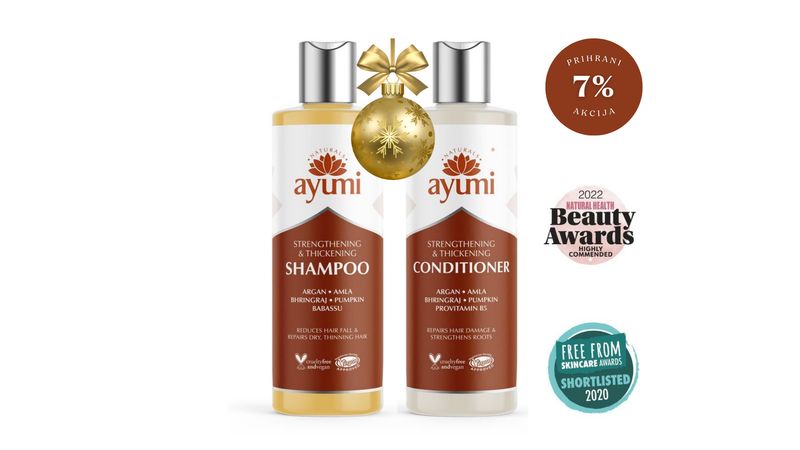 🌼 SET/ AYUMI šampon + balzam za rast &amp; krepitev las