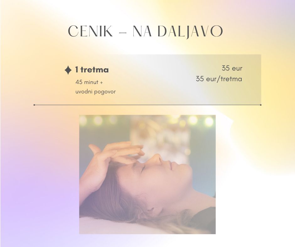 Reiki tretma/45 min + Pogovor/ NA DALJAVO