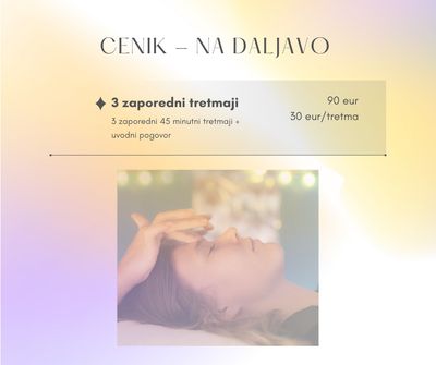 Reiki tretma/3 x 45 min + Pogovor/ NA DALJAVO