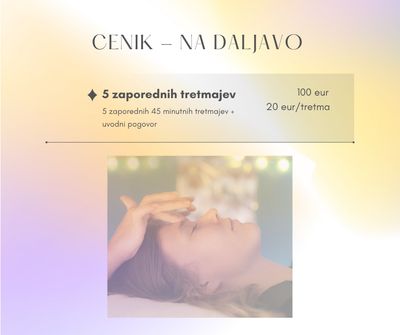 Reiki tretma/5 x 45 min + Pogovor/ NA DALJAVO