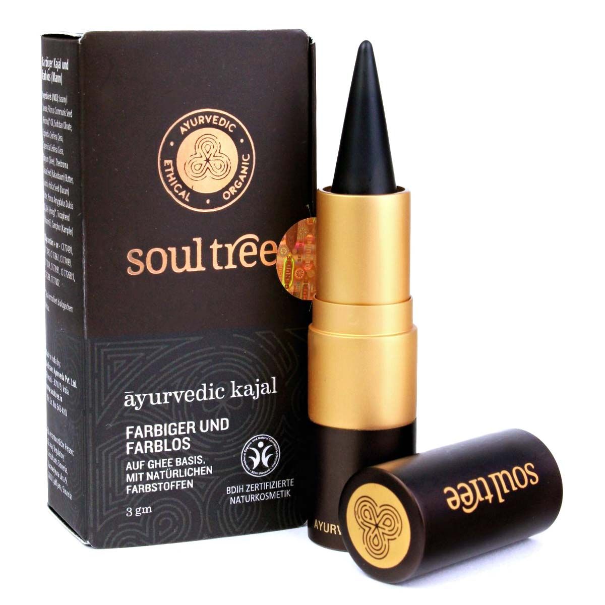 SoulTree ajurvedski kajal (kohl) "eyeliner" ČRNA/ 3 g